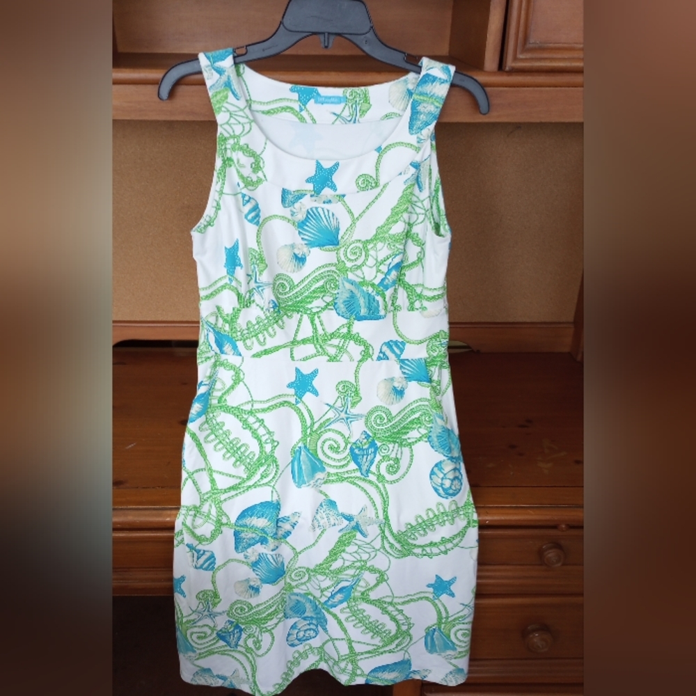 J. McLaughlin Seashell Catalina Cloth Dress S